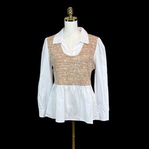 NWT woman’s Absolutely Famous layered bloom blouse size XL